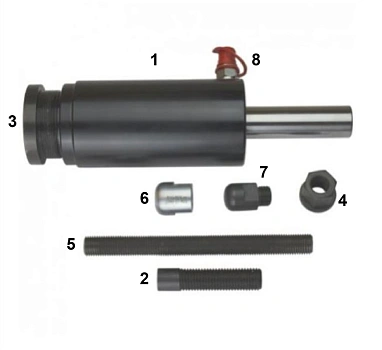 Комплект цилиндра гидравлического на  32 тонны с ударным штоком 