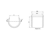 Втулка опорная разрезная, посадочный диаметр 131 мм