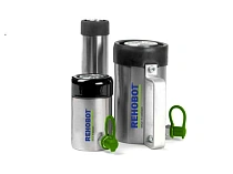 Гидроцилиндр толкающий (грузовой домкрат), усилие 100 т, ход штока 100 мм, высота 233 мм, нержавеющая сталь