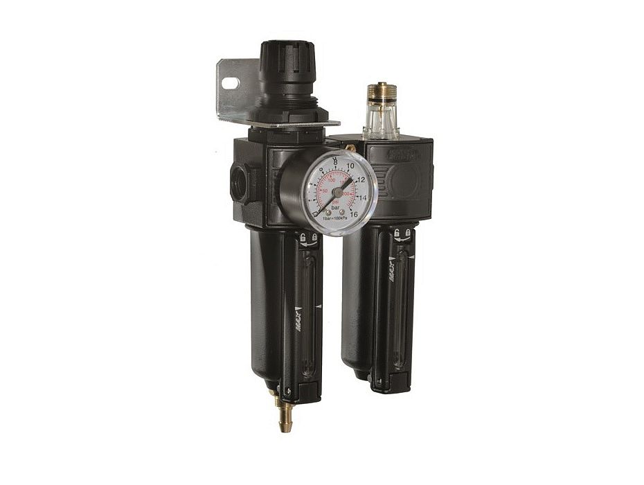 Фильтр-регулятор с лубрикатором и кронштейном, G1/4" (f), 1,2 МПа, +5...+60°C