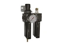Фильтр-регулятор с лубрикатором и кронштейном, G1/4" (f), 1,2 МПа, +5...+60°C