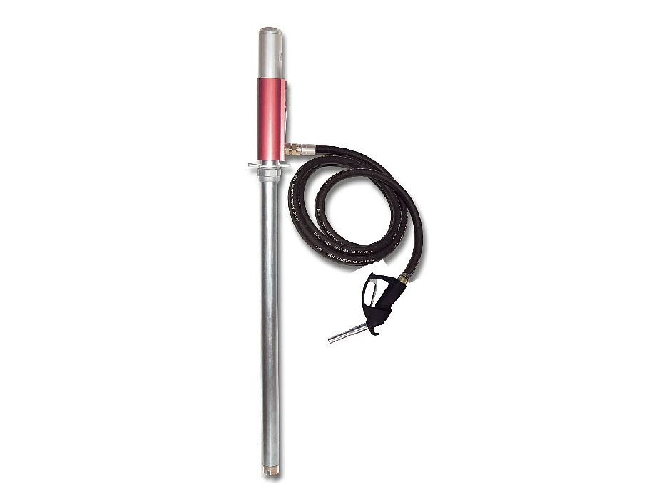 Комплект насоса 1:1 для масла и дизельного топлива под бочку 200 л, пневмопривод; пистолет раздаточный, 1 МПа, 55 л/мин