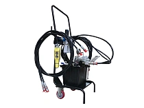 Насосная станция гидравлическая, пневматический привод, 4 выхода, с пультом ДУ, 70 МПа, 9200 см3