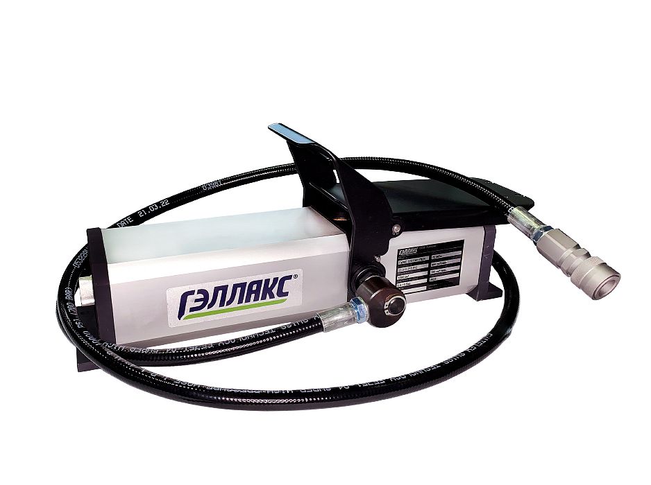 Насос гидравлический с пневмоприводом, управление педалью, 70МПа, 1 л (шланг 2м, БРС) Насос гидравлический с пневмоприводом, управление педалью, 70МПа, 1 л (шланг 2м, БРС)