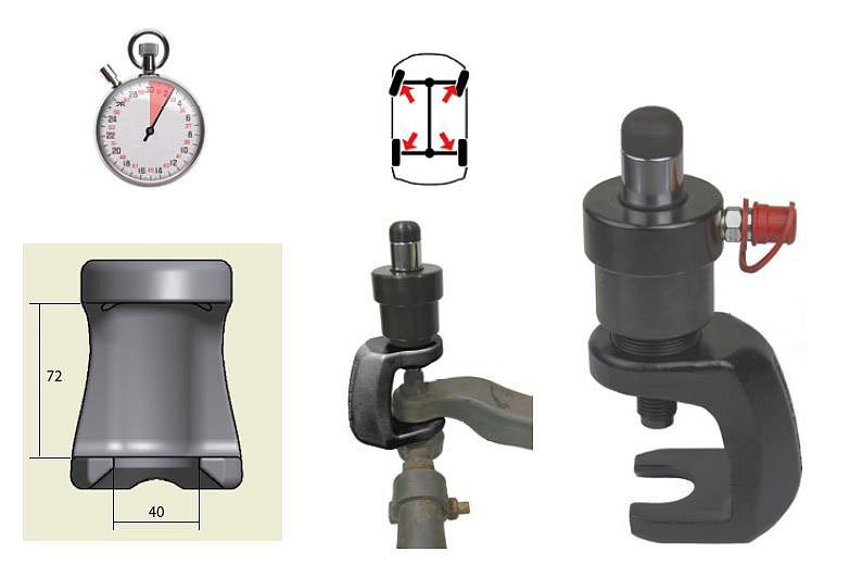 Выпрессовщик пальцев рулевых тяг на 8,5 тонн