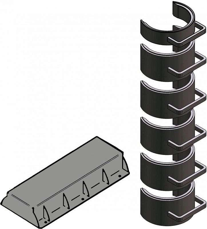 Комплект страховочных скоб и держателя, 150 т