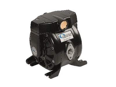 Насос диафрагменный с пневмоприводом, 1:1, 50 л/мин, воздух 0,8 МПа, G3/8"(f), вход/выход G1/2"(f), Корпус из Алюминия, никелированный