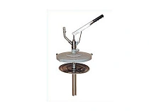 Насос ручной для наполнения смазкой пистолетов раздаточных, для бочек 50 кг., насос с прижимной пластиной, 80 гр. за один ход штока