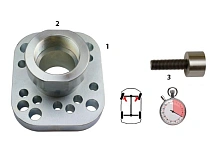 Комплект доп. оснастки для снятия ступицы без колесных шпилек и подшипника грузовых автомобилей и автобусов на 32т. (комплект цилиндра 03-00028 32Т поставляется отдельно)