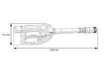 Пистолет для раздачи масла повышенной производительности, гибкий носик, 70 л/мин, 10 МПа, G3/4" (f)