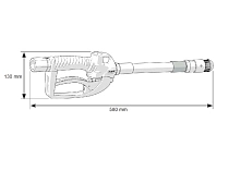 Пистолет для раздачи масла повышенной производительности, гибкий носик, 70 л/мин, 10 МПа, G3/4" (f)