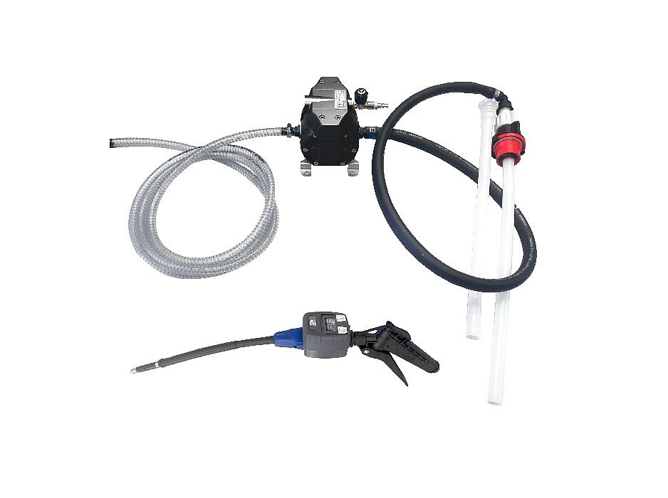 Комплект насоса диафрагменного ЕD30 (арт. 11742) с пневмоприводом для наполнения AdBlue®; 0,7 МПа c пистолетом c расходомером цифровым с индикацией переполнения