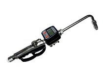 Пистолет для раздачи масла с жестким носиком и расходомером, 7 МПа, поток 1-35 л/мин, погрешность 0,3%