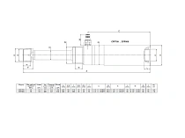 Гидроцилиндр тянущий, усилие 11 т, ход штока 127 мм, высота 436 мм 
