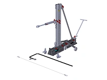 Башня силовая h=1830, для кузовных работ, тян.цилиндр 10т, х.ш. 300мм 