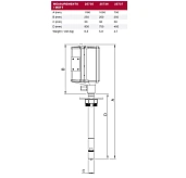 Насос с пневмоприводом для смазки под бочку 50 кг; 60:1;  0,8 кг/мин.; 1 МПа