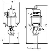 Насос для смазки повышенной производительности, с укороченной трубой, пневмопривод, 12:1; 40 кг/мин; 0,7 МПа