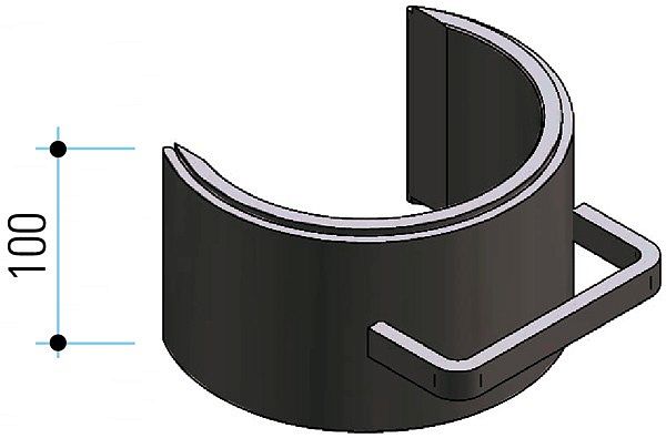 Скоба страховочная, H100, D177, 80 т, M-F, для M80/42, M80/31, M100/72