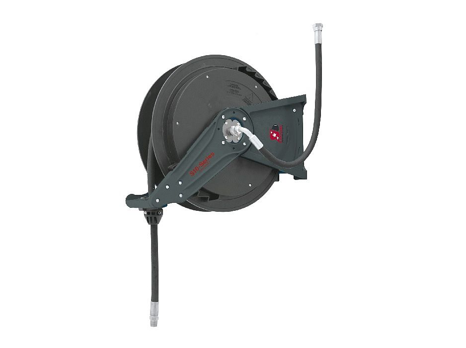 Катушка открытая с шлангом для раздачи смазки; композитный барабан; шланг 15 м. х 3/8"; 35 МПа; вх/вых: 3/8"